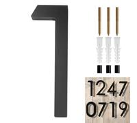 Modern Address Numbers Black Acrylic Black Floating 3D