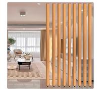 Modern Adjustable Room Divider Screen Freestanding Privacy Partition with Floor-to-Ceiling Slats Perfect for Home Office Entryway - 4 Panels 165cm/64.9in/5.41ft