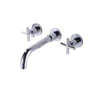 Modern All Copper Wall Mounted Basin Faucet Black Concealed Hot & Cold Tap for Bathroom or Kitchen Durable Stylish and Easy to Install Silver Split Design