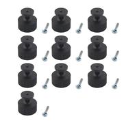Modern Aluminum Alloy Round Drawer Knobs Strong Security Upgrade for Kitchen Cupboard 6 Knobs Set 12 Screws (10 Sets)