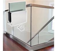 Modern Aluminum and Glass Railing for Safe Stairs, Pools, Terraces, Attics, Hotels, and Banks - Stylish Design and Secure Solutions for Enhanced Safety