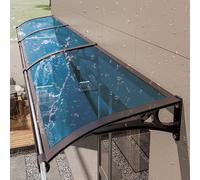 Modern Aluminum Awning for Doors & Windows - UV Protection Rain Gutters Polycarbonate Overhang Canopy Exterior Entrance Cover (L60*W180cm) - Stylish Entryway Solution