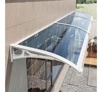 Modern Aluminum Door Canopy, Outdoor Entryway Cover, UV-Resistant Polycarbonate Rain Shield with Silent Drip Edge, Weatherproof, Large Size for Home Protection