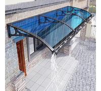 Modern Aluminum Door Canopy - UV & Rain Protection Patio Cover with Easy Install Bracket for Front Door - Available in 60/80/100/120cm Sizes - Stylish Polycarbonate Design