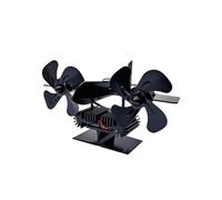 Modern Aluminum Heat Powered Fan for Fireplaces Double Headwind Distribution Calm Force Efficient Construction Heat Whirler