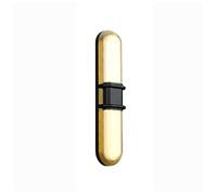 Modern Aluminum Outdoor Wall Light, Blackd Exterior Wall Lantern with Double-Layer Acrylic, Ip65 Waterproof Led 40W Wall Mounted Fixture, Oval Wall Sconce Lamp for Porch, Patio, Villa