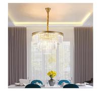 Modern American Lustre k9 Crystal E14 Led Light Living Room Round Matt Black Gold Metal Led Hanging Lamp Indoor Lighting,Hanging Lights
