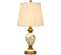 Modern American Simple Table Lamp, Creative Retro Country Warm Garden Ceramic Desk Lamp, Living Room Bedroom Fashion Bedside Lamp Elegant-B-Remote