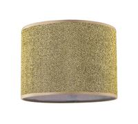 Modern and Designer Mini Diamond Gold Glitter Fabric Lamp Shade 25cm Diameter | for Table or Ceiling Pendant by Happy Homewares
