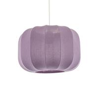Modern and Feminine Pendant Lighting Shade with Soft Elasticated Fabric Lilac Covering | 30cm x 20cm | Perfect for Bedroom by Happy Homewares