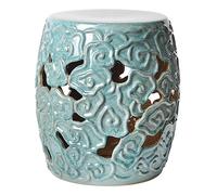 Modern And Minimalist Ceramic Circular Stools, Home Decorations, Sitting Piers, Purple Air Coming From The East, Auspicious Cloud Stools, Garden Study, Antique Drum Stools(36x36x40CM)(Color:
