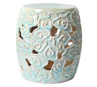 Modern And Minimalist Ceramic Circular Stools, Home Decorations, Sitting Piers, Purple Air Coming From The East, Auspicious Cloud Stools, Garden Study, Antique Drum Stools(36x36x40CM)(Color: