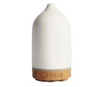 Modern And Simple Aroma Diffuser: Of White Porcelain And Wood, Gentle Mist Spray, Adding A Warm Atmosphere To Home Spaces -GreatForCreatingACozyAtmosphere