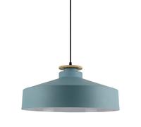 Modern and Simple Pendant Light, Macaron Metal, E27 Base Decorative Hanging Lamp, Creative Wooden Metal Lampshade, Ceiling Suspension Lantern for Kitchen Island, Dining