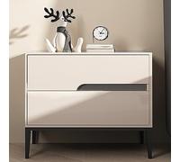 Modern and simple solid wood bedside table, bedside table with creative drawer handle, leather design, multi-color and large capacity, suitable for living room, bedroom and other scenes