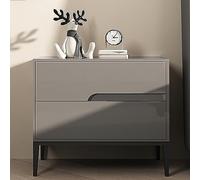 Modern and simple solid wood bedside table, bedside table with creative drawer handle, leather design, multi-color and large capacity, suitable for living room, bedroom and other scenes