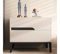 Modern and simple solid wood bedside table, bedside table with creative drawer handle, leather design, multi-color and large capacity, suitable for living room, bedroom and other scenes
