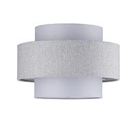 Modern and Sleek Grey Herringbone Linen and Cotton Triple Tier Design Pendant Lamp Shade | 20cm x 30cm by Happy Homewares