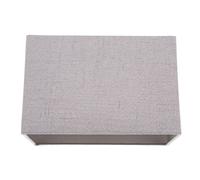 Modern and Sleek Grey Stitched Effect Linen Fabric Rectangular Lamp Shade 60w Maximum | 30cm Width | for Table Lamp, Wall or Pendant Light Fitting | Inner Satin Lining by Happy Homewares