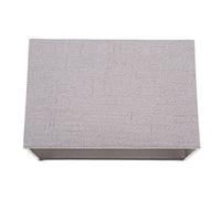 Modern and Sleek Grey Stitched Effect Linen Fabric Rectangular Lamp Shade 60w Maximum | 30cm Width | for Table Lamp, Wall or Pendant Light Fitting | Inner Satin Lining by Happy Homewares