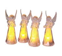 Modern Angel Shapeds Table Decoration 4PCS Sparkling Acrylic LED Light For Bedroom Ambiances Creation Sparkling Angel Statue Decoration