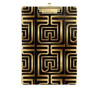 Modern Angular Shape Shape Maze clipboard with Big Clip Transparent for Classroom Supplies for Teachers high School Size 9 x 12