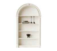 Modern Arched Display Cabinet 5Tier Tall Bookshelf with Storage Freestanding Shelving Unit for Home Office Living Room Stylish Decorative Organizer