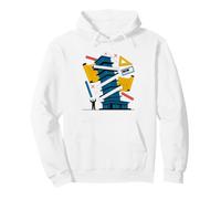Modern Architect Drafting Table Line Art Minimalist Pullover Hoodie