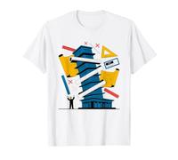 Modern Architect Drafting Table Line Art Minimalist T-Shirt