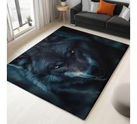 Modern Area Rug Animal Wolf 180x240cm Washable Living Room Area Rugs 3D Print Non-Slip Soft Accent Carpet, for Bedroom Home Office Kitchen