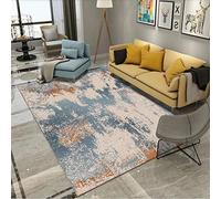 Modern Area Rug Designer Carpet Blue orange abstract done old watercolor oil painting Living Room/Bedroom/Study/Coffee Table-200*300