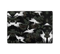 Modern Area Rug, Indoor Rugs,Japanese Crane & Pine Rugs for Bedroom Living Room Extra Soft and Comfy Carpet and Perfect for Hardwood Floors 80 X 58 in