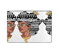 Modern Area Rug, Indoor Rugs,Melanin Afro Woman Rugs for Bedroom Living Room Extra Soft and Comfy Carpet and Perfect for Hardwood Floors 80 X 58 in