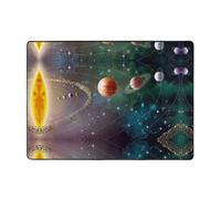 Modern Area Rug, Indoor Rugs,Planet Space System Rugs for Bedroom Living Room Extra Soft and Comfy Carpet and Perfect for Hardwood Floors 80 X 58 in