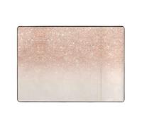 Modern Area Rug, Indoor Rugs,Rose Gold Faux Glitter Rugs for Bedroom Living Room Extra Soft and Comfy Carpet and Perfect for Hardwood Floors 80 X 58 in
