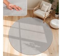 Paco Home Modern Cosy Living Room Rug Short Pile Washable Fluffy Soft Unicolor Fur Look Easy to Clean Non Slip, Size:100x200 cm, Colour:Silver