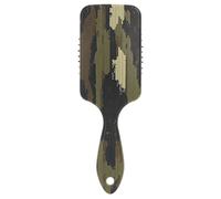 Modern Army Green Camouflage gentle hair brush for black women Designed massage brush for wet hair with Ergonomic handle cepillos para cabello