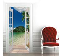 Modern Art 3D Door Mural Sticker, Peel and Stick Removable Vinyl Door Decals for Home Decor, Balcony Mountain View 90 X 200 Cm - Children's Room Living Room Bedroom Kitchen Door Photo -27299294092877