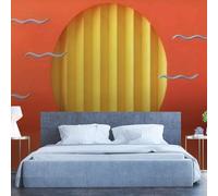 Modern Art 3D Mural Wallpaper, Abstract Geometric Lines 140(W) X70(H) Cm 3D Wall Murals Space Large Wallpaper Decor Paintings, Living Room Tv Bar Ktv Backdrop Bedroom Decor, Wall Stick-5195933