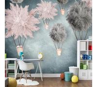Modern Art 3D Mural Wallpaper, Cartoon Hot Air Balloon 140(W) X70(H) Cm 3D Wall Murals Space Large Wallpaper Decor Paintings, Living Room Tv Bar Ktv Backdrop Bedroom Decor, Wall Sticke-8072236