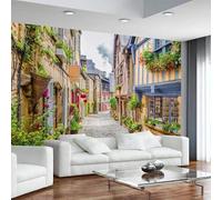 Modern Art 3D Mural Wallpaper, City Street Scenery 450(W) X315(H) Cm 3D Wall Murals Space Large Wallpaper Decor Paintings, Living Room Tv Bar Ktv Backdrop Bedroom Decor, Wall Stickers-1989755