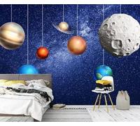 Modern Art 3D Mural Wallpaper, Universe Outer Space Landscape 450(W) X315(H) Cm 3D Wall Murals Space Large Wallpaper Decor Paintings, Living Room Tv Bar Ktv Backdrop Bedroom Decor, Wal-8510728