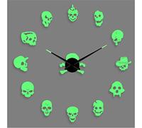 Modern Art Acrylic Silhouette Mirror Sticker DIY Wall Art 3D Giant noctilucent Wall Clock Mute Room Decoration Gift 37inch
