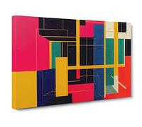 Modern Art Bauhaus Vol.2 Canvas Print | Gallery Wrapped 30mm Frame Wall Art | 30x20 inches | Ready to Hang | Abstract Picture | Living Room Bedroom Lounge Office