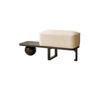 Modern Art Bench, Solid Wood Shoe Sto Entryway Seat, Thick Upholstered Multifunctal Footrest for Bedroom, Living Room, Hallway, Shop, Office (Mum, Basic)