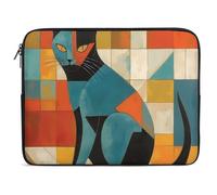 Modern Art Cat Laptop Sleeve 10inch Laptop Protective Case for Women Men Shockproof Computer Cover Portable Notebook Briefcases Computer Carrying Bag Lap Top Protector Compatible with Notebooks
