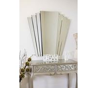 MirrorOutlet Chrysler All Glass Modern Classic Wall Mirror 100 X 100 Cm