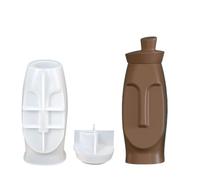 Modern Art Geometric Face Silicone Mold for Resin Vases