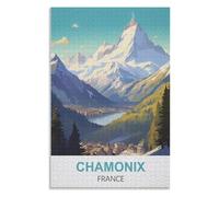 Modern Art Home Decor,Chamonix France,Adults 1000 Piece Jigsaw Puzzle- Christmas,70x50,paper puzzle,AA-1280