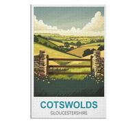 Modern Art Home Decor，Cotswolds Gloucestershire，Adults 1000 Piece Jigsaw Puzzle- Christmas，38x26，paper puzzle，AA-960
